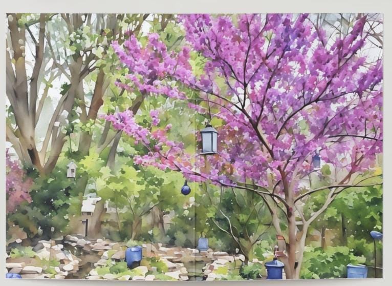 Spring tree in blossom