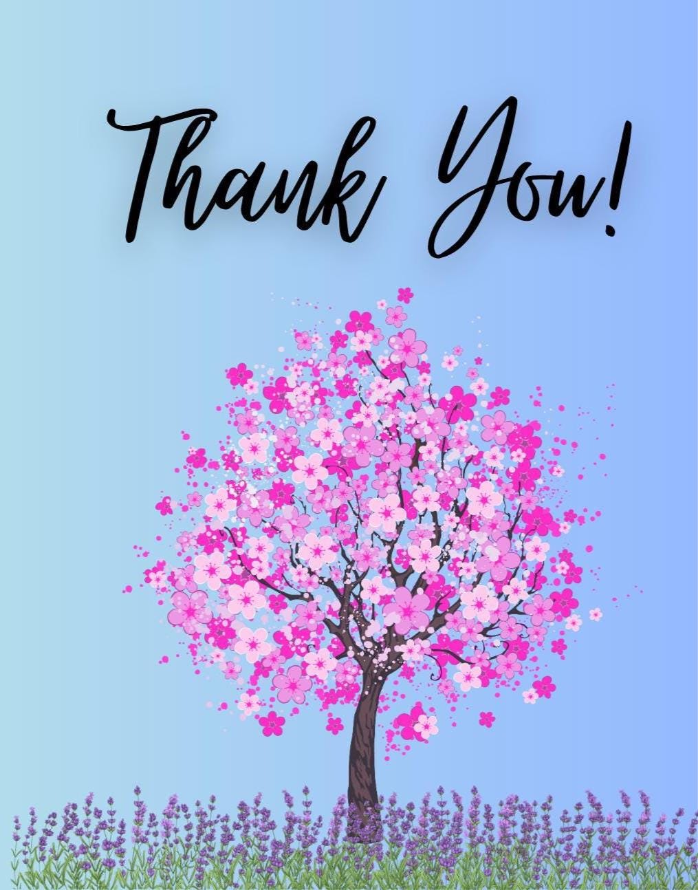 Pink Tree Thank You