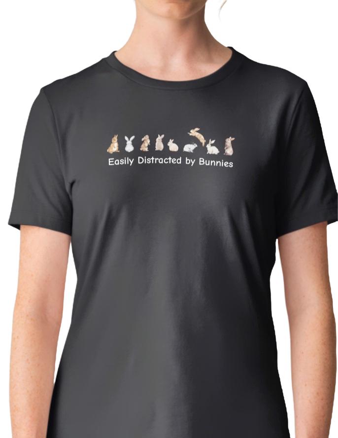 Easily Distracted by Bunnies t-shirt