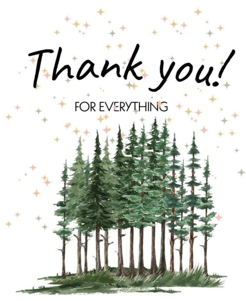 Stand of Trees Thank You