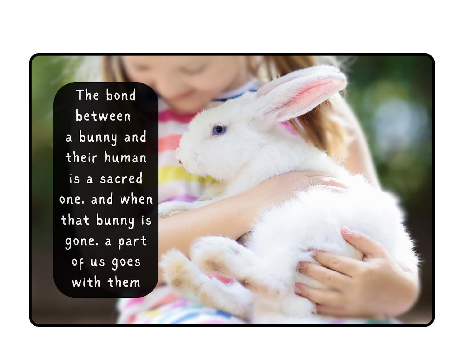 PERSONALIZE ** If love alone could have kept you here, bunny loss card