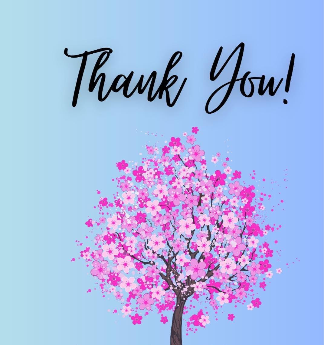 Pink Tree Thank You