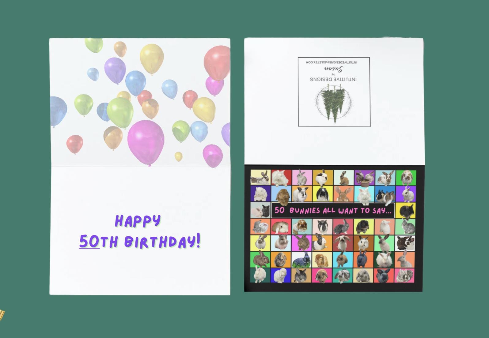 50 bunnies wishing you a happy birthday