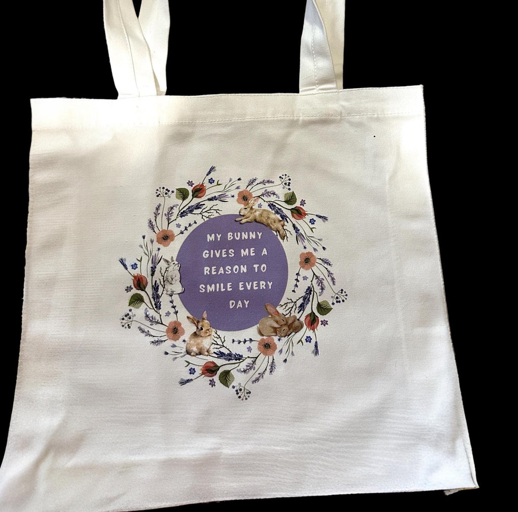 Certified Bunny Lover cloth tote bag