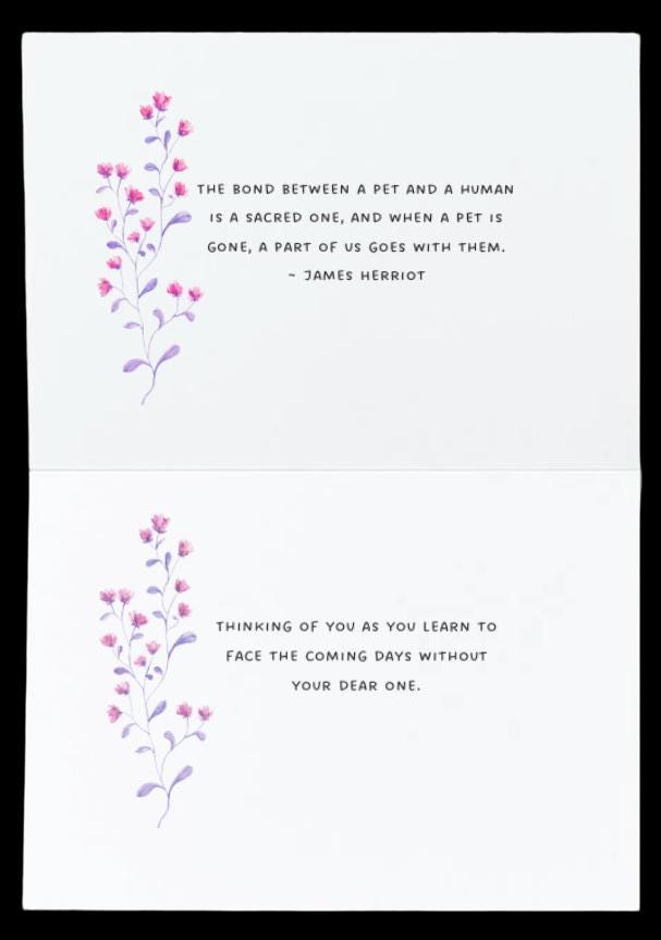 If love alone could have kept you alive - loss of cat sympathy card