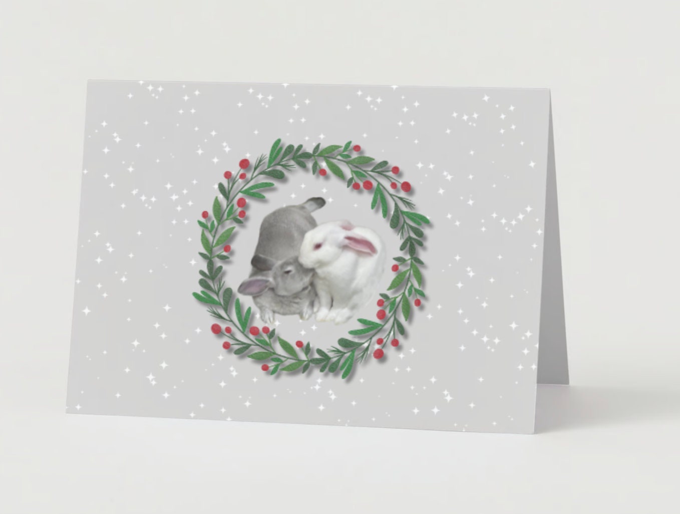 Bunny friends cuddly Christmas