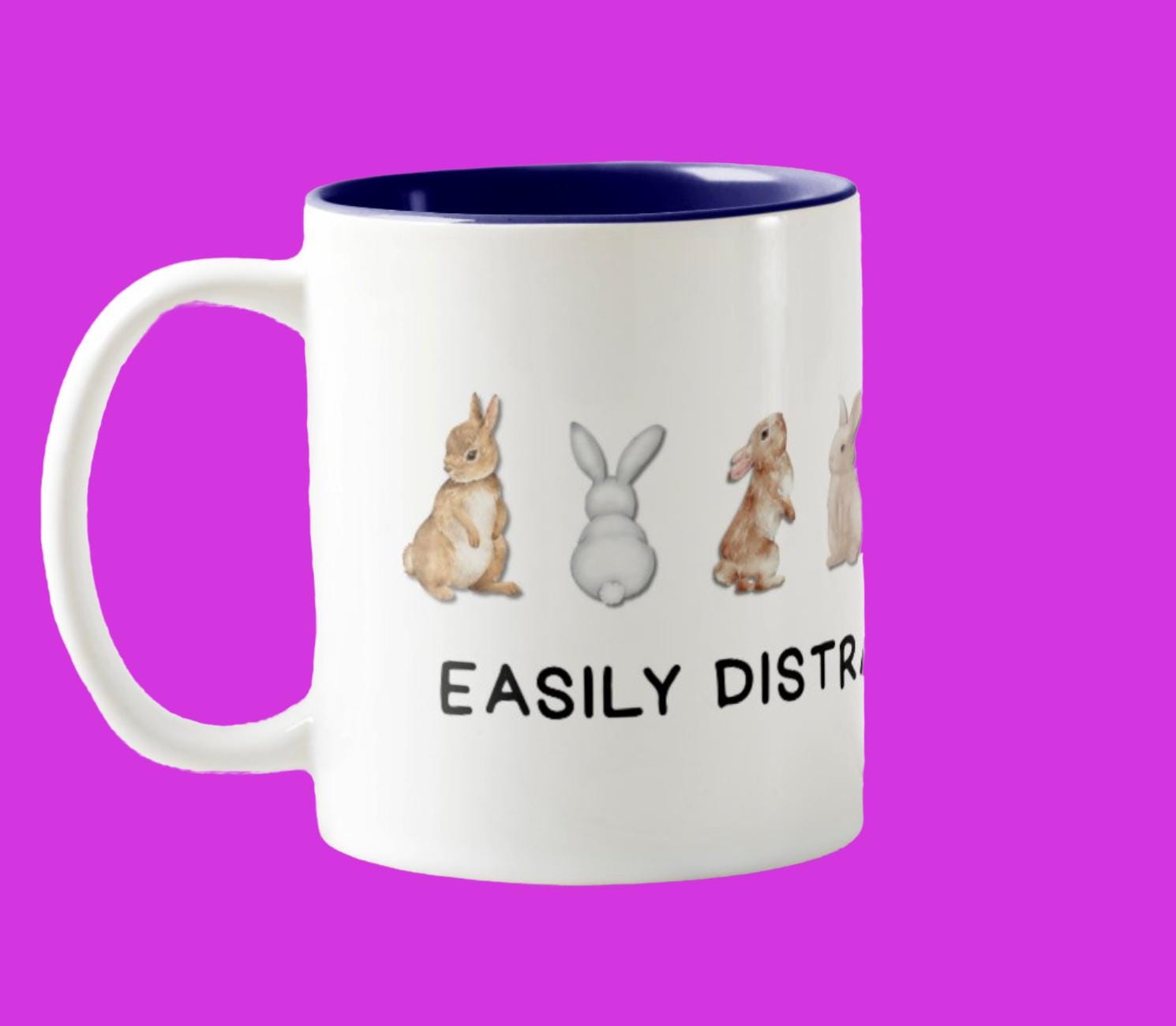 Easily Distracted by Bunnies mug