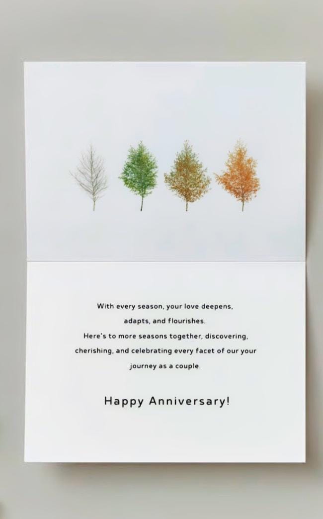 Happy Anniversary Through the Seasons