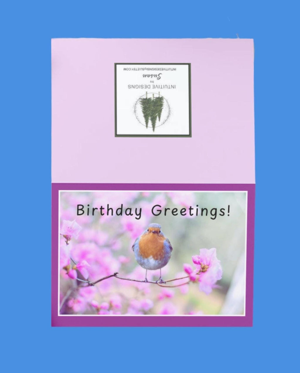 Bird and Blossom Birthday Card: Small Voice, Big Message