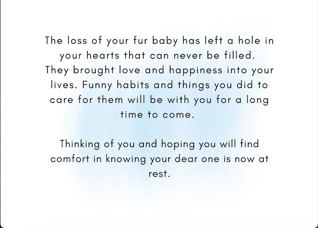 If Love Alone Could Have Kept You Here - Grieving the loss of a special pet