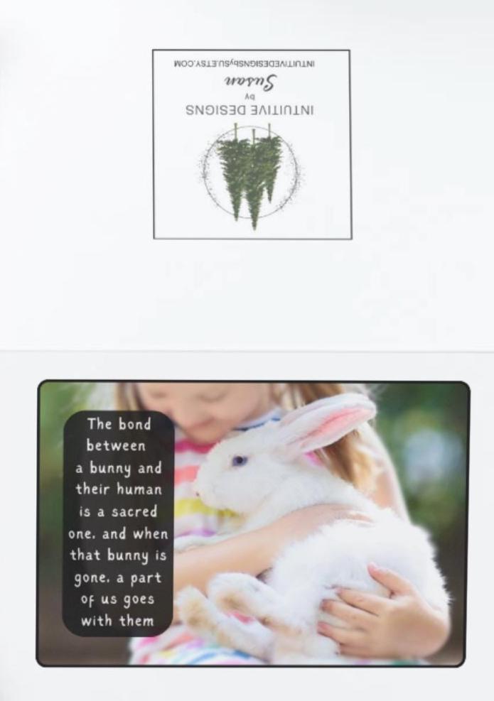 PERSONALIZE ** If love alone could have kept you here, bunny loss card