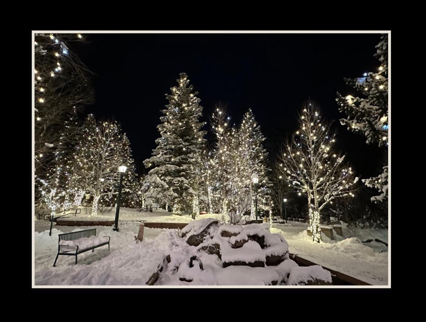 Estes Park, Colorado Winter scene notecards