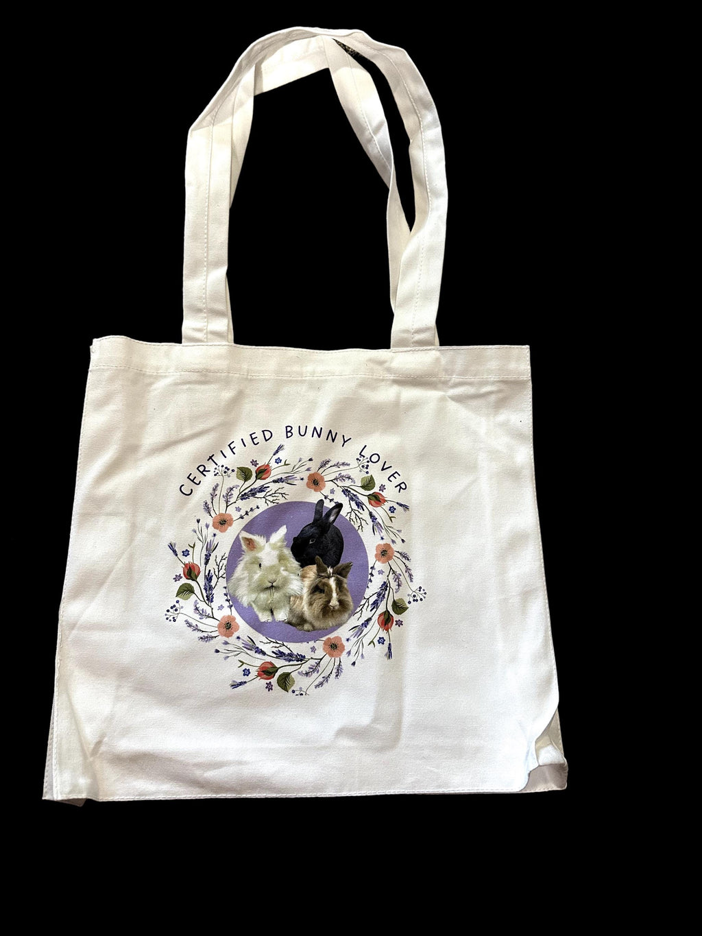 Certified Bunny Lover cloth tote bag