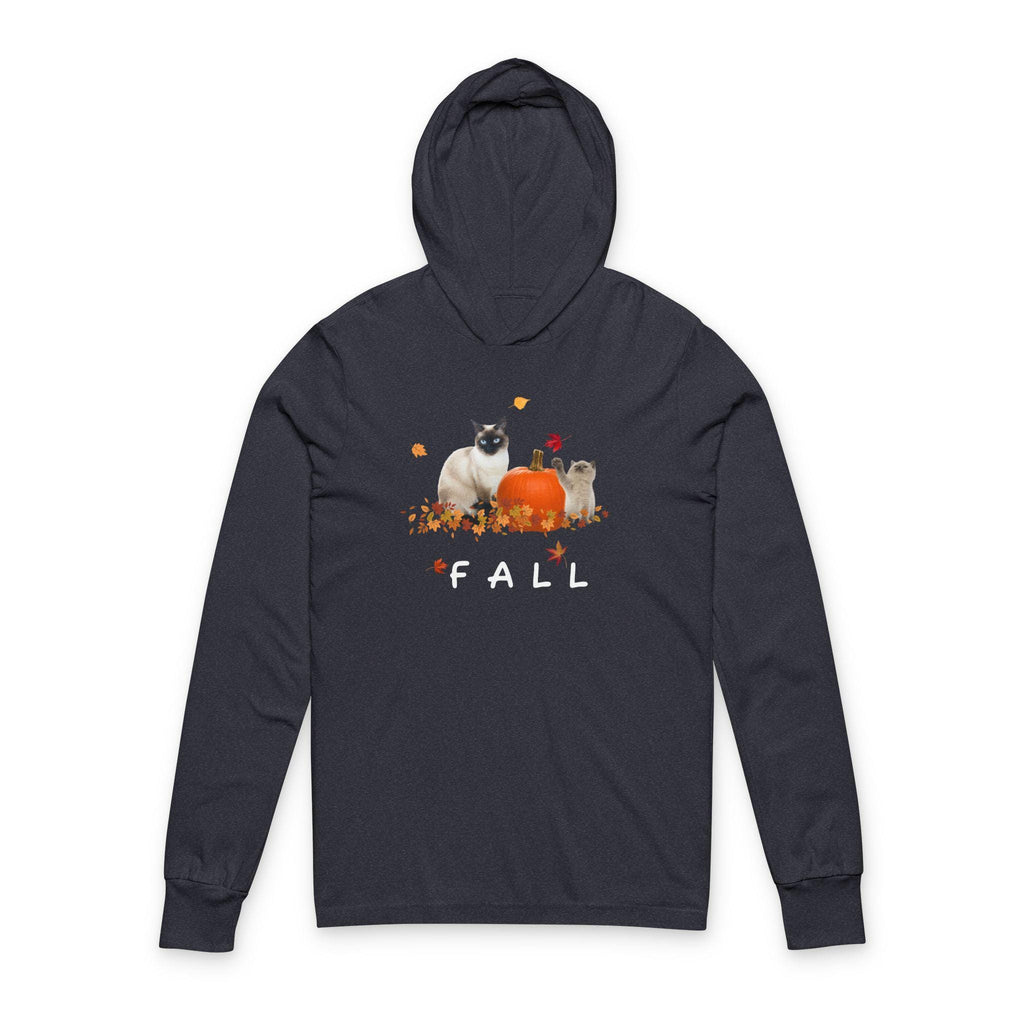 Cozy Cat-Themed Hoodie with Pumpkin Design
