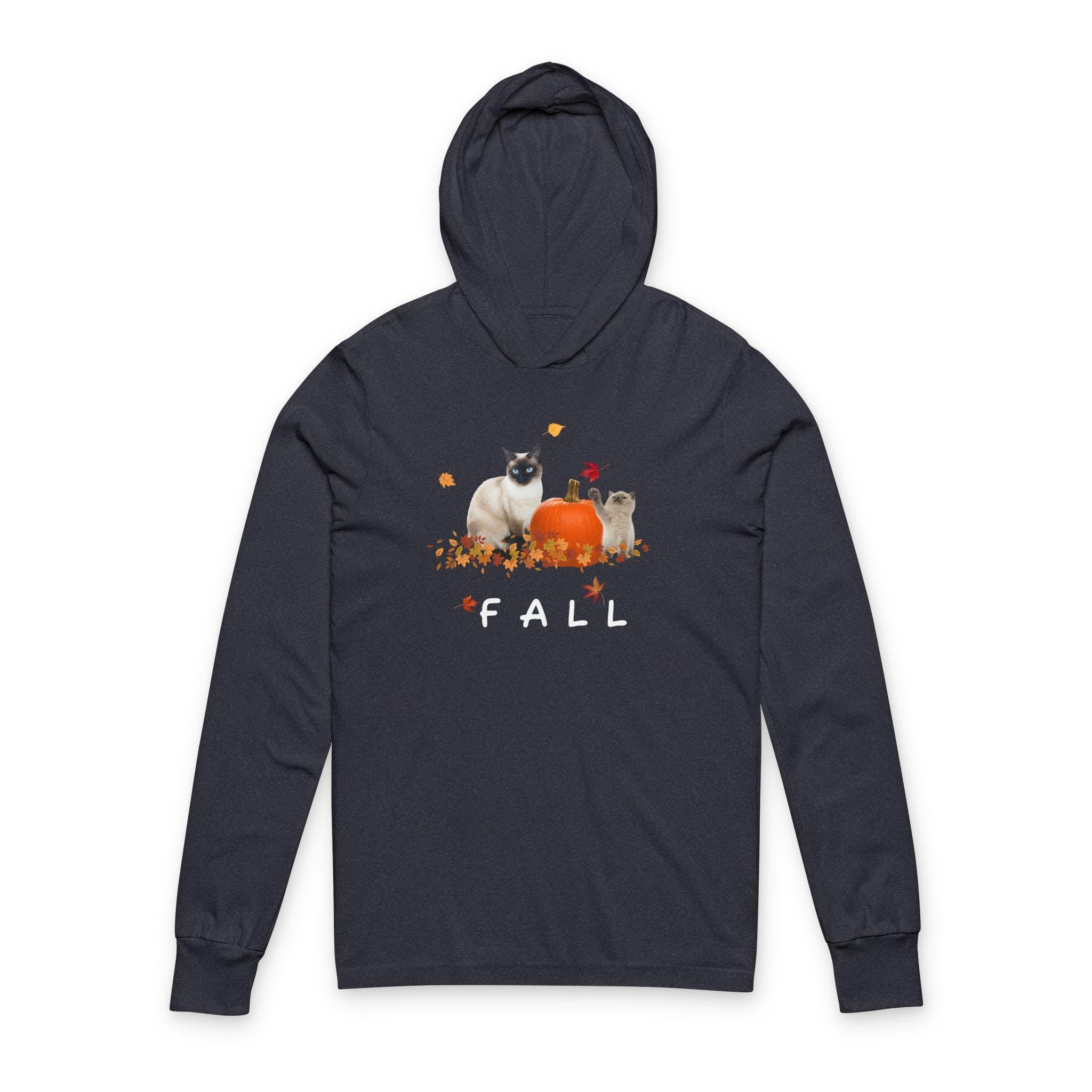 Cozy Cat-Themed Hoodie with Pumpkin Design